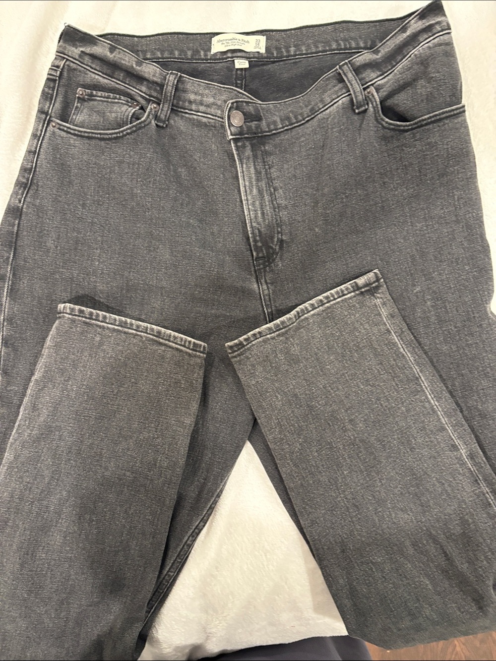 Abercrombie & Fitch Charcoal Straight-Leg Jeans